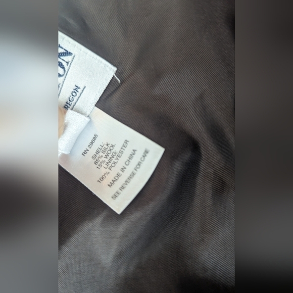 Pendleton Skirt Silk Wool Floral midi skirt brown lined Size 14 - Picture 6 of 14